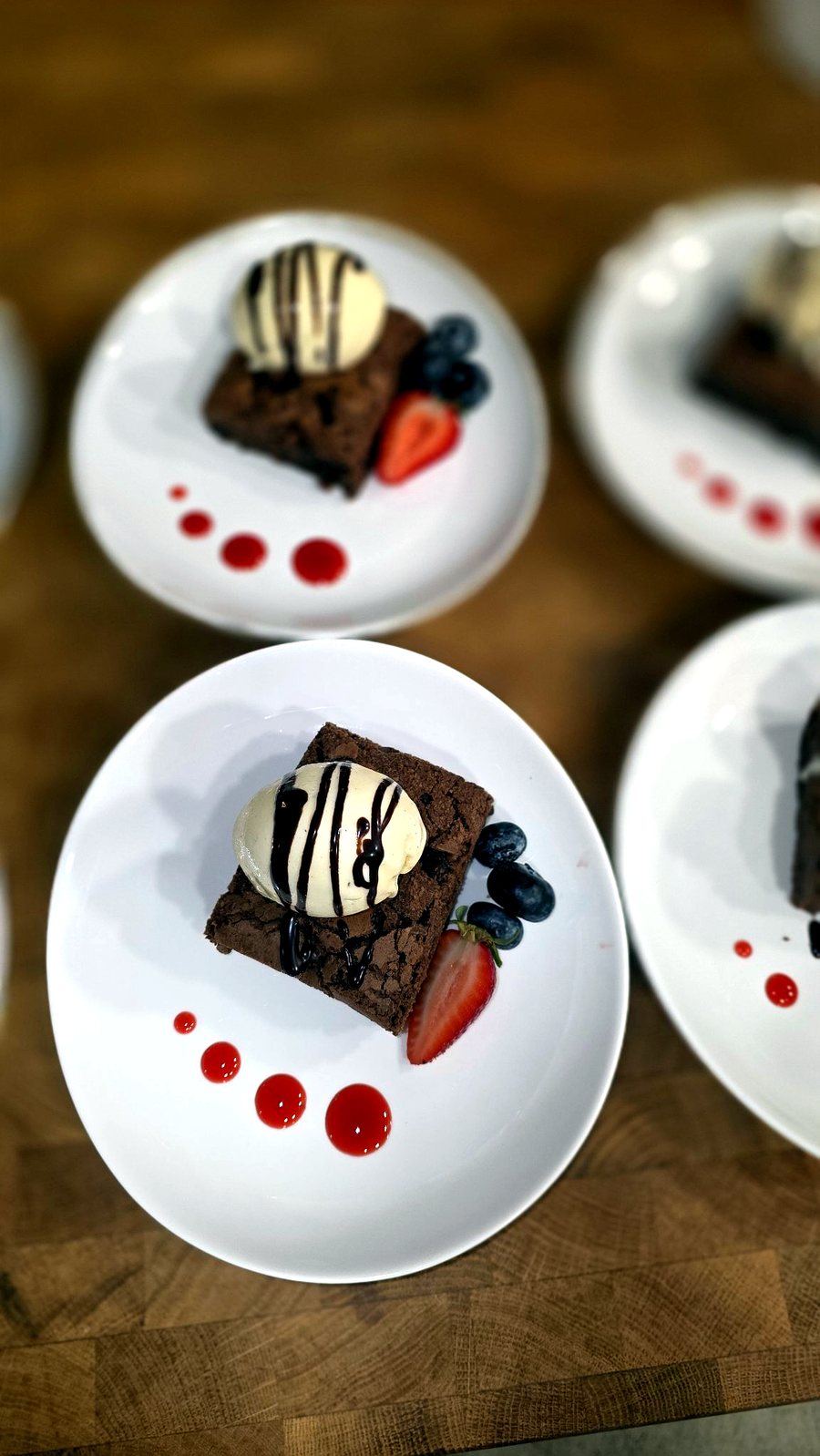 Chocolate brownie with vanilla ice cream by Chef Jean Lorestil
